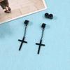 Set of 3 Pairs Non-perforated Magnet Stud Earrings Stainless Steel for Cross Dangling Earrings Clip On Jewelry for Women