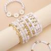 Artificial pearls Clay Beads Bracelet Making Kit Polymer Clay Beads Kit with Charms for Jewelry Making Crafts Birthday Gifts
