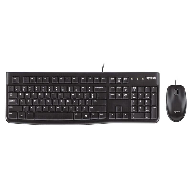Logitech MK120 Wired Keyboard and Mouse Combo with Mouse Pad