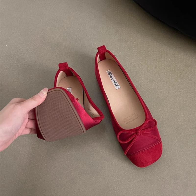 Fashion SUOJIALUN 2025 New Spring Women Flat Shoes Fashion Round Toe Shallow Slip On Ladies Ballet Shoes Soft Leather Eelgant Boat Shoes