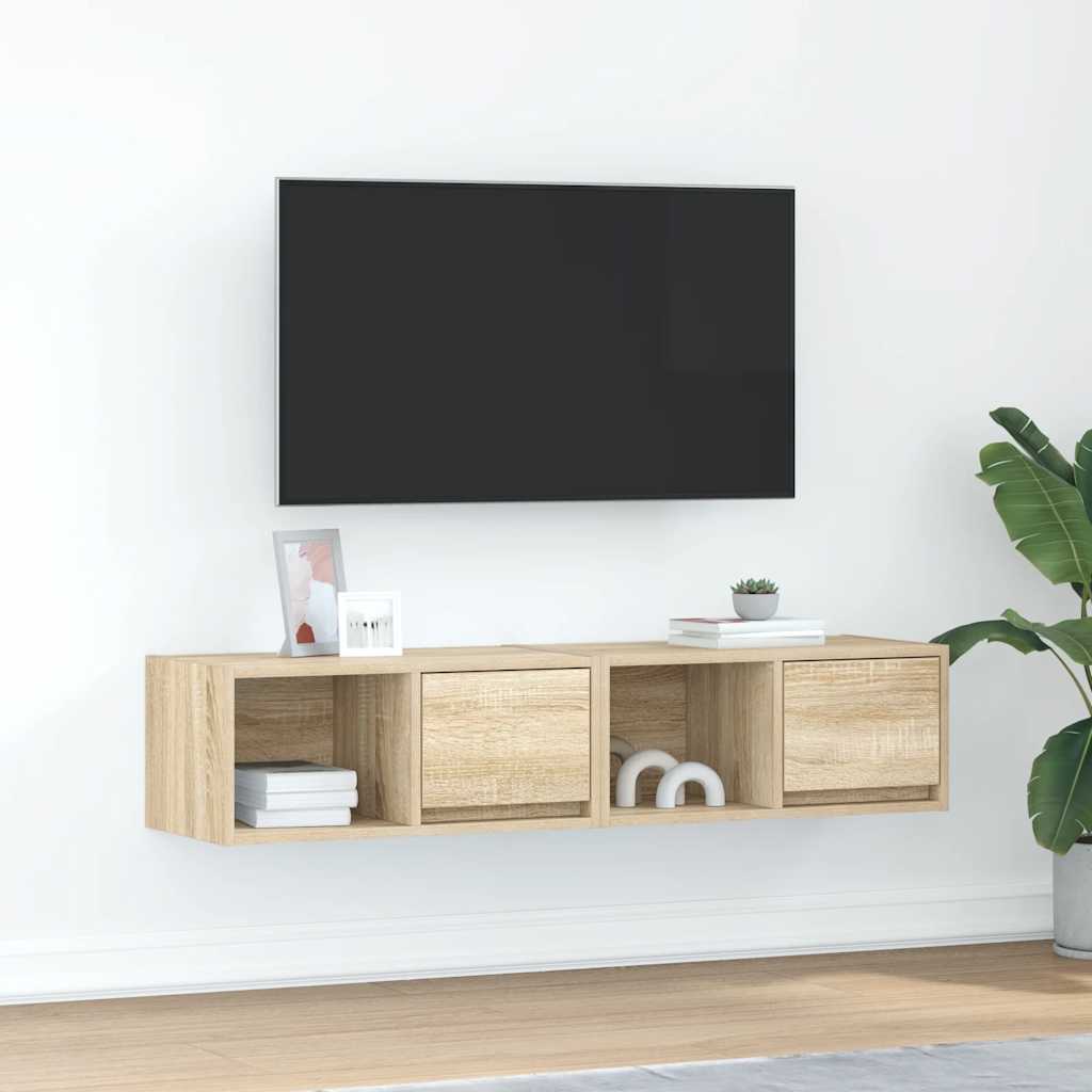 TV Cabinets 2 pcs Sonoma Oak 60 x 31 x 25.5 cm Engineered Wood