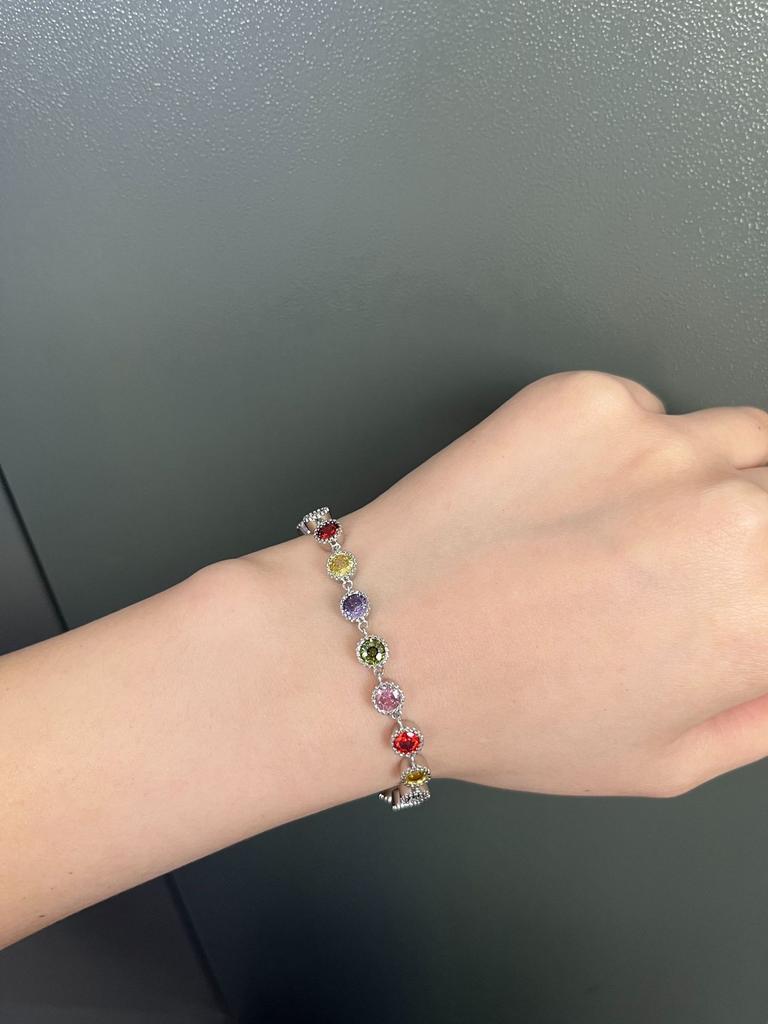 Colored Stone Bracelet Women's Light Luxury Niche Exquisite High-end Simple Versatile Bracelet New Girlfriend Jewelry 2026