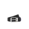 BONAVENTURA Square Cut Buckle Belt x Navy Leather x Noblesse Italian Genuine Men's (30mm) [Black (Nobile (Noblesse Leather) Leather)] Leather,
