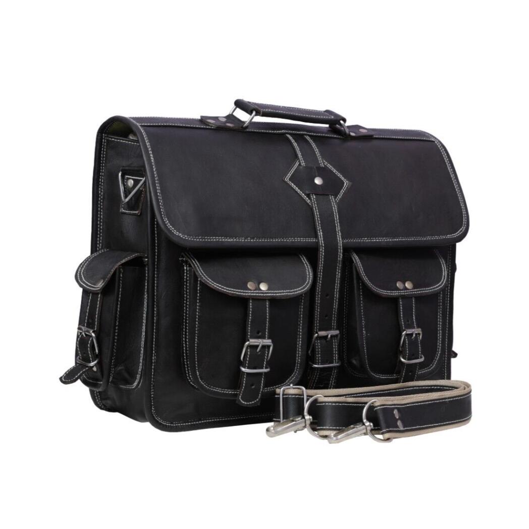 Мужская кожаная сумка через плечо ручной работы — фото 5