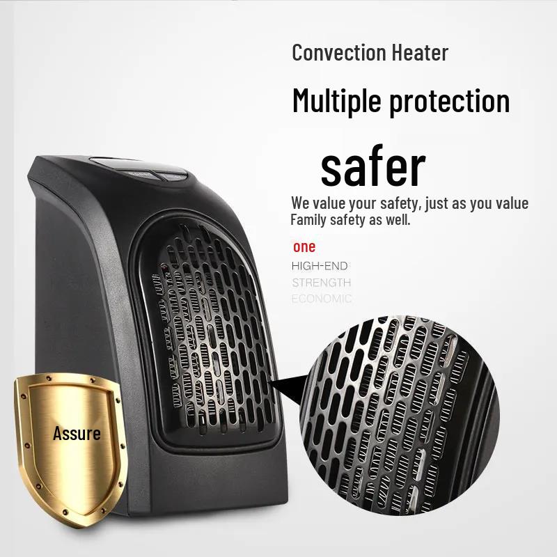 Ventilador y Calefactor Eléctrico Compacto: Alimentado por energía solar para ahorrar energía para el hogar o la oficina