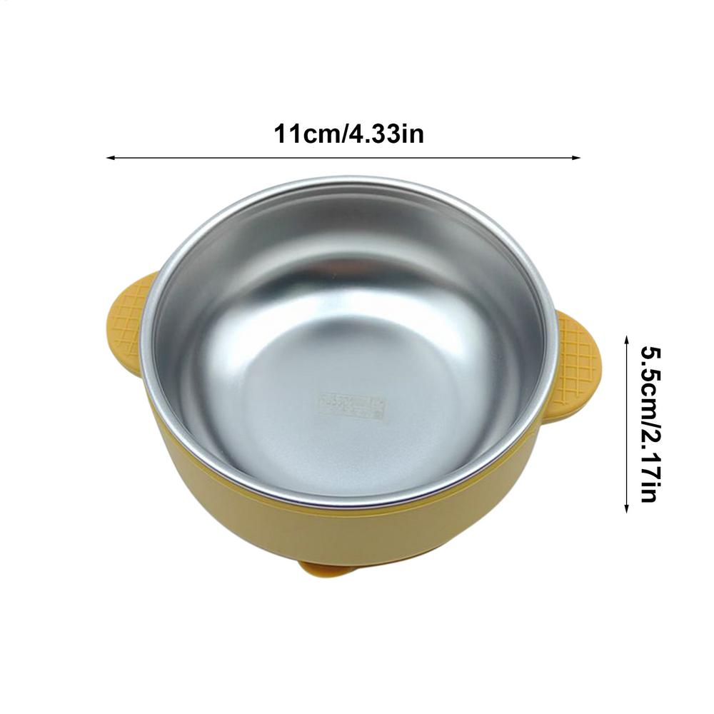 Baby Bowls With Suction Silicone Suction Bowl Baby Double Layer Anti Scald Dinnerware With Silicone Sleeve Reusable Toddler