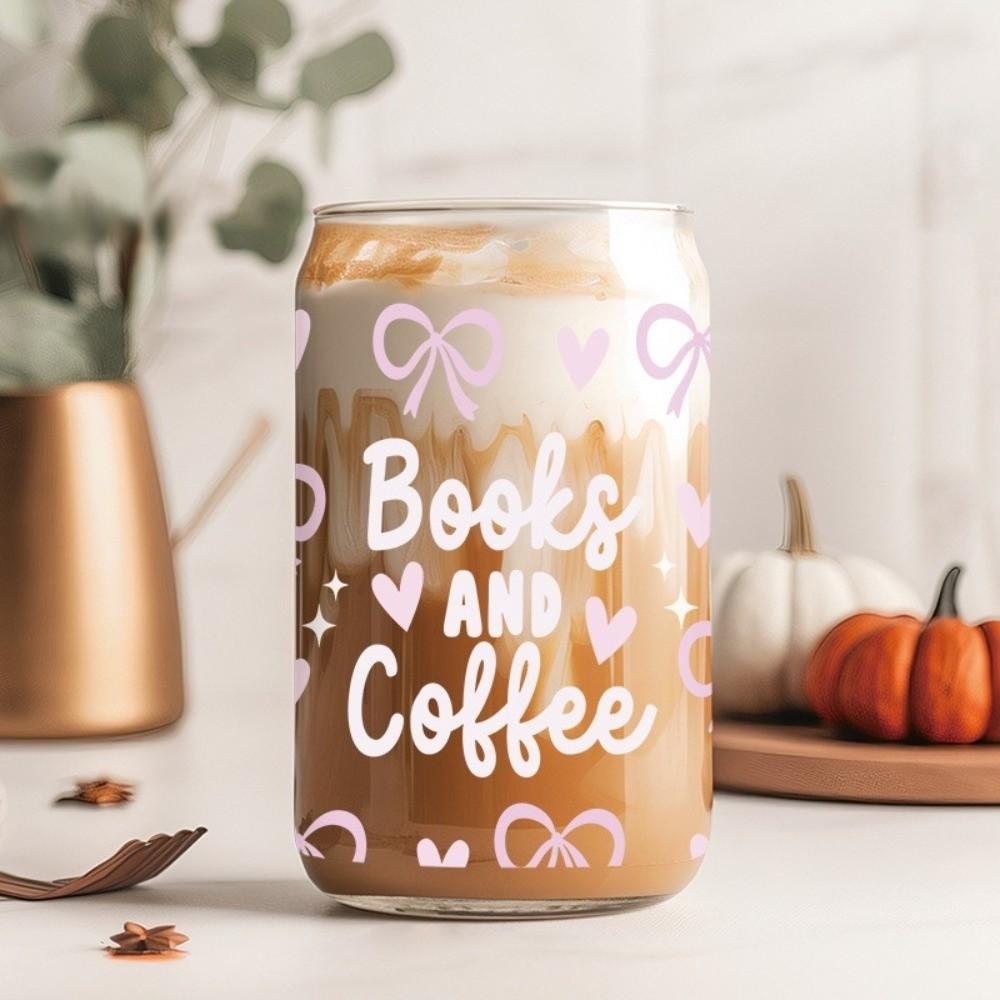 New Waterproof UV DTF Transfer Sticker Clear Smooth Pink Bow Decals DIY Wrap Stickers For 16Oz Glass Cup