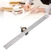 Durable 12 Inch Steel Ruler Silver Aluminum Alloy Aluminum Alloy Ruler 30cm Precision Measuring Tool Home Improvement