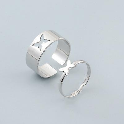 Super fairy butterfly four-piece ring, female ins personality index finger ring, Internet celebrity cold wind niche design ring