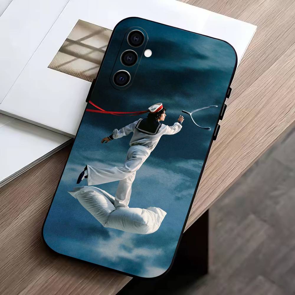 

Conan Gray Wishbone Phone Case Black Silicone Soft For Samsung Galaxy A73,A72,A71,A70,A53,A52,A51 Samsung a42 5g