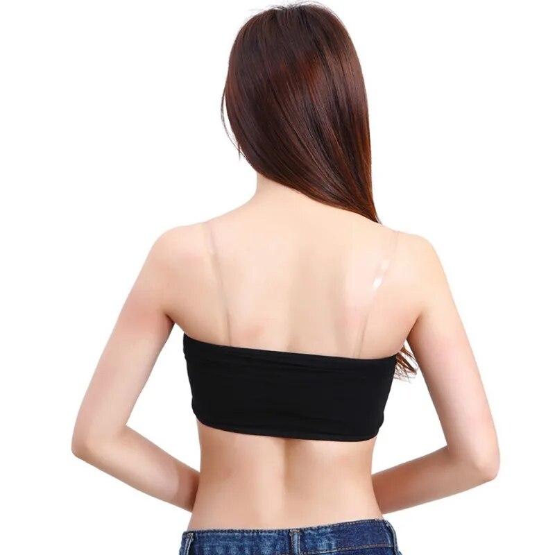 Topy Summer Women Sexy Tube Top bez ramínek Bandeau Sportovní podprsenka bez rukávů Spodní prádlo Zavinovačka