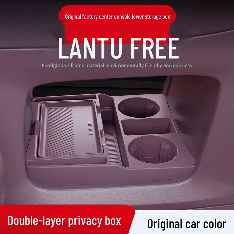 Suitable for 25 Lantu FREE+ Models: Silicone Console Storage & Glasses Case Car Accessory.