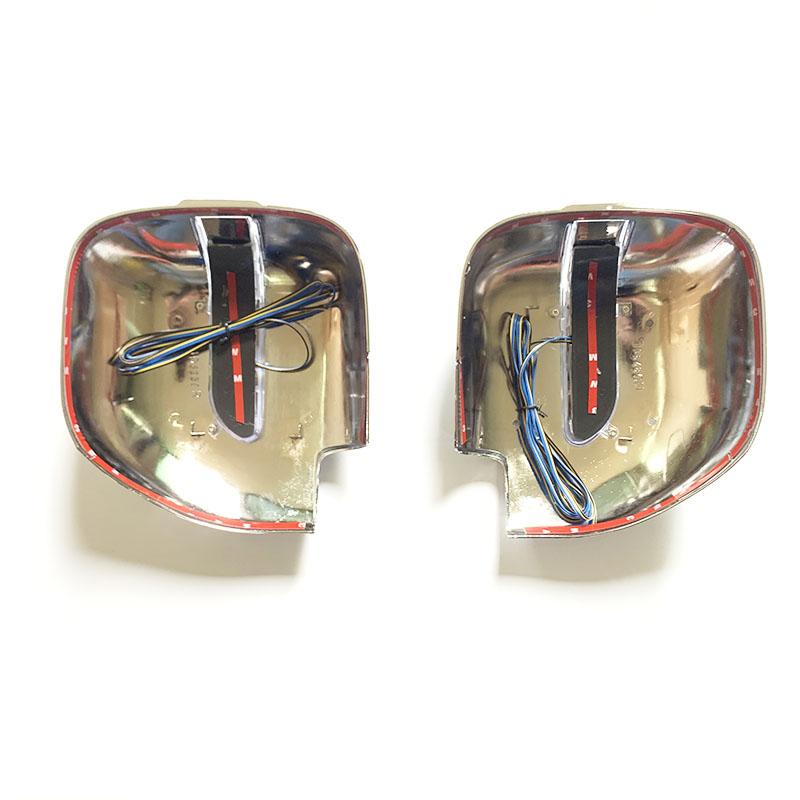 Garniture de couvercle de rétroviseur de porte latérale chromée avec LED pour Mitsubishi Pajero V73 2001 style de voiture
