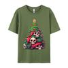 Matching Family Christmas Tree Skeleton Skulls Santa Hat TShirts Cotton Unisex TShirts Printed Autumn TShirt