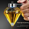 Diamond Glass Press-Type Oil Pot - Transparent, Exquisite Design, Visible Colors