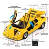 Simulation 1/24 Lambo Countach LP500S Super Sports Car Model Children's Diecast Toy Vehicle Sound and Light Miniature Voiture
