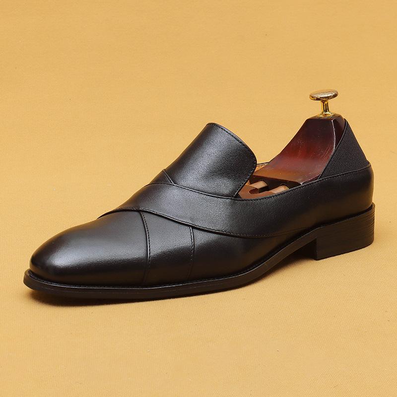 

Новые мужские кожаные лоферы | Вставные туфли в стиле business casual | Рабочие мокасины из коровьей кожи для ежедневной носки 37 чёрный
