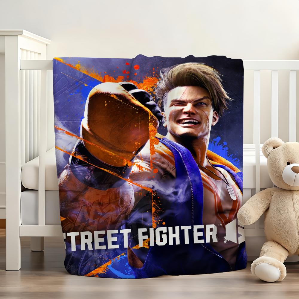 Game S Street F Fighter 6 Blanket Soft and Skin Friendly For Couch Bed Napping Bedspread All Seasons Comforter