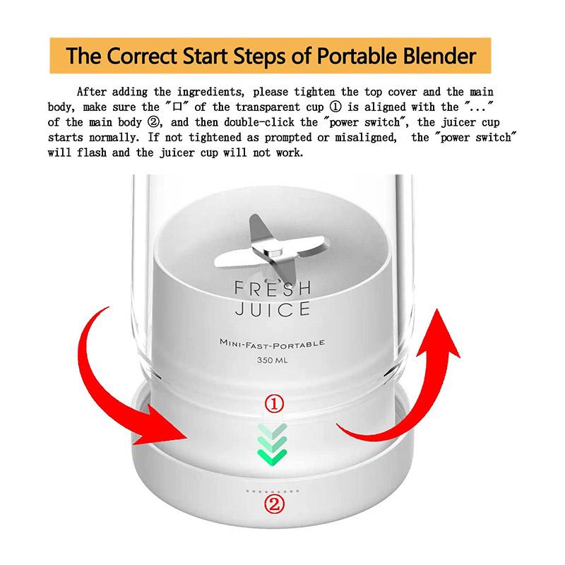 Mini Portable Blender Electric Juicer Fruit Mixers Fruit Extractors Smoothies Mixer Multifunctional Juice Maker Machine Blender