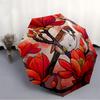 1pc Magnolia Bird Print Automatic Folding Umbrella Durable Iron Frame,All Seasons Home Travel Outdoor Multifunctional Umbrella yy251115102