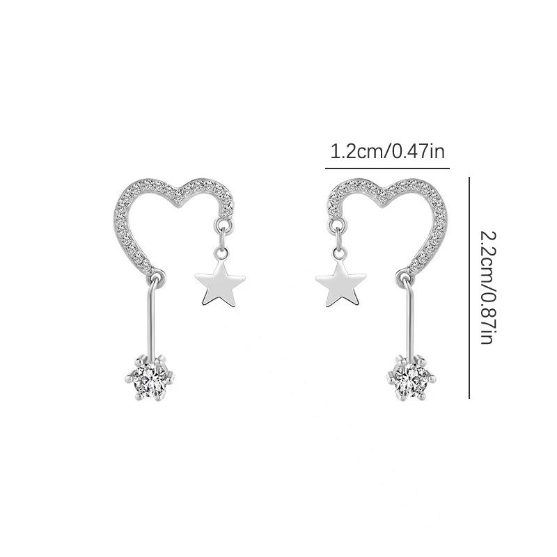 Zircon Star Earring For Women Exquisite Personality Tassel Party Earring