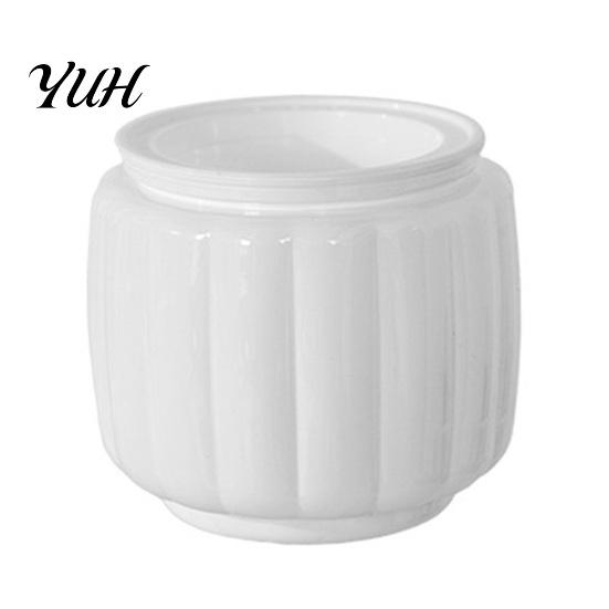Ceramic Plant Holder Self Watering Pots for Indoor Plants, Plastic Planter with Drainage Wide Mouth Flower Pot Holes, Small Houseplants, African