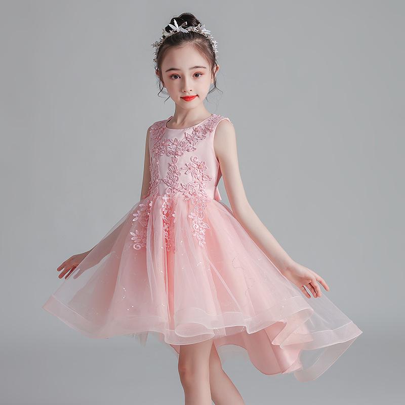 

Summer Girls Dress Dress Lace Flower Children s Clothing Trailing Dress Princess Wedding Dress Puffy Mesh Dress