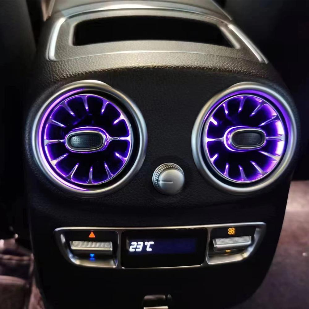 For Mercedes Benz E-class W213 Car Ambient Light Front And Rear Air Vent Outlet With Car Atmosphere Lamp 64 Colors 2016-2020