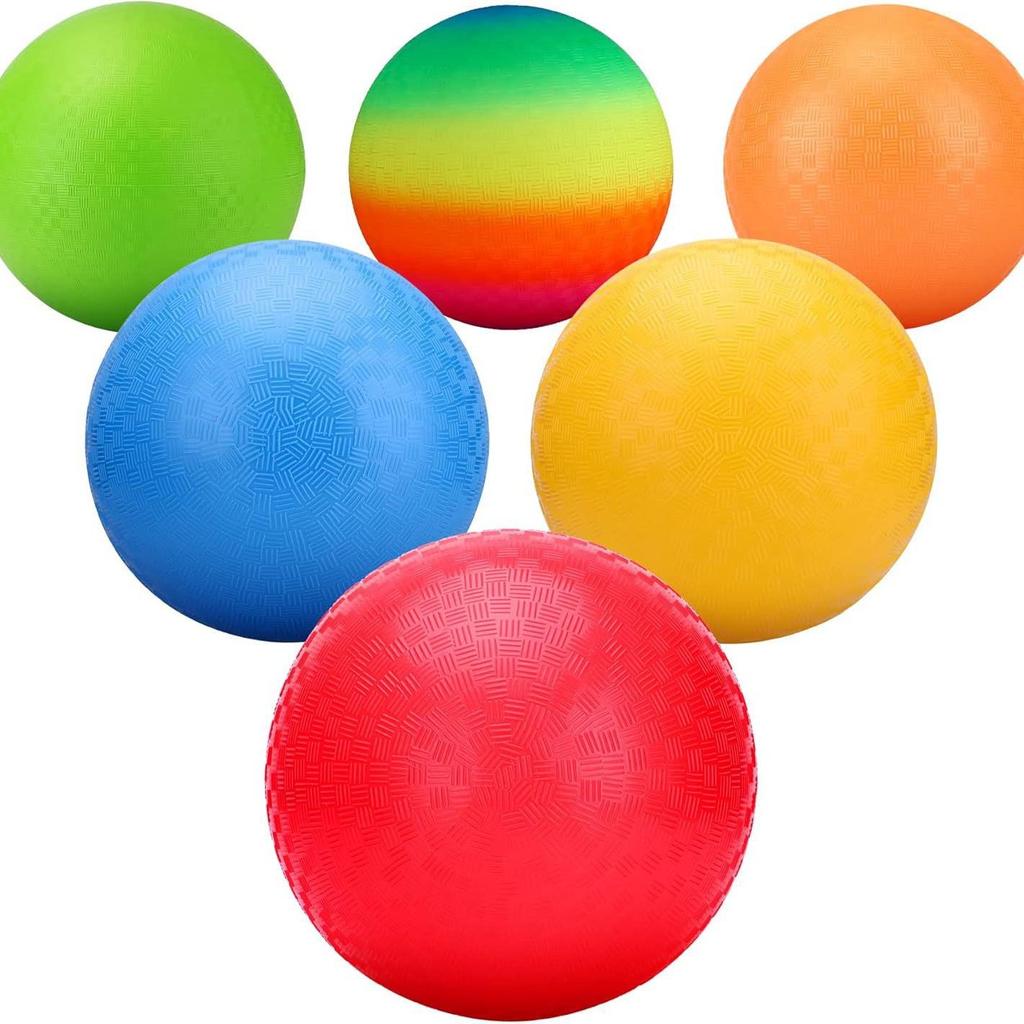 8.5" American Playground Dodgeball - Kids' Rainbow Pat Ball for Grass Play