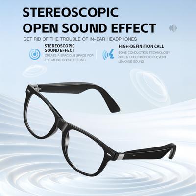AI Smart Translate Waterproof Lightweight Stereo Eyeglasses IP67 Sound Music Play Glasses Voice