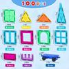 Gemmicc 100PCS Mag Build Basic Set Magnetic Toys Magnet Kids Educational Toys Magnet Blocks Toys Advanced Set Comes with 2 Cars