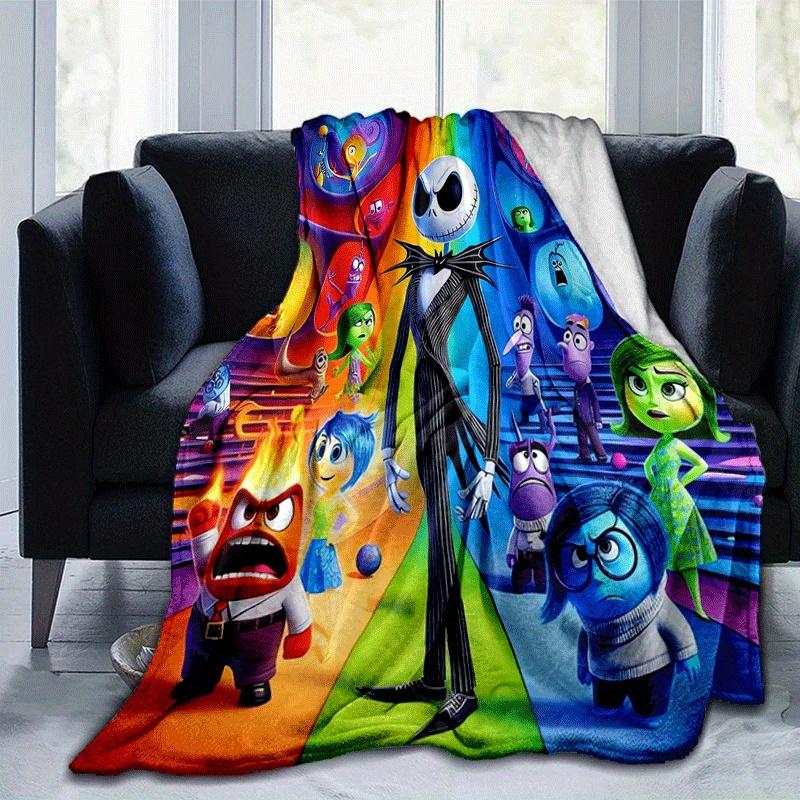 1pc Inside Out Printing Blanket - Soft, All-Season Throw for Office Blanket,  | Personalized Gift with Adorable Cartoon Design