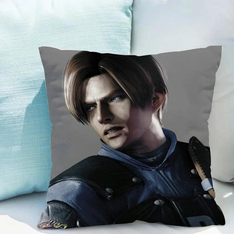 Leon Kennedy Soffkuddar Kudde för Sovrum Sängkudde Heminredning av Modernt Sofföverdrag Dekoration Vardagsrum Kort Plysch
