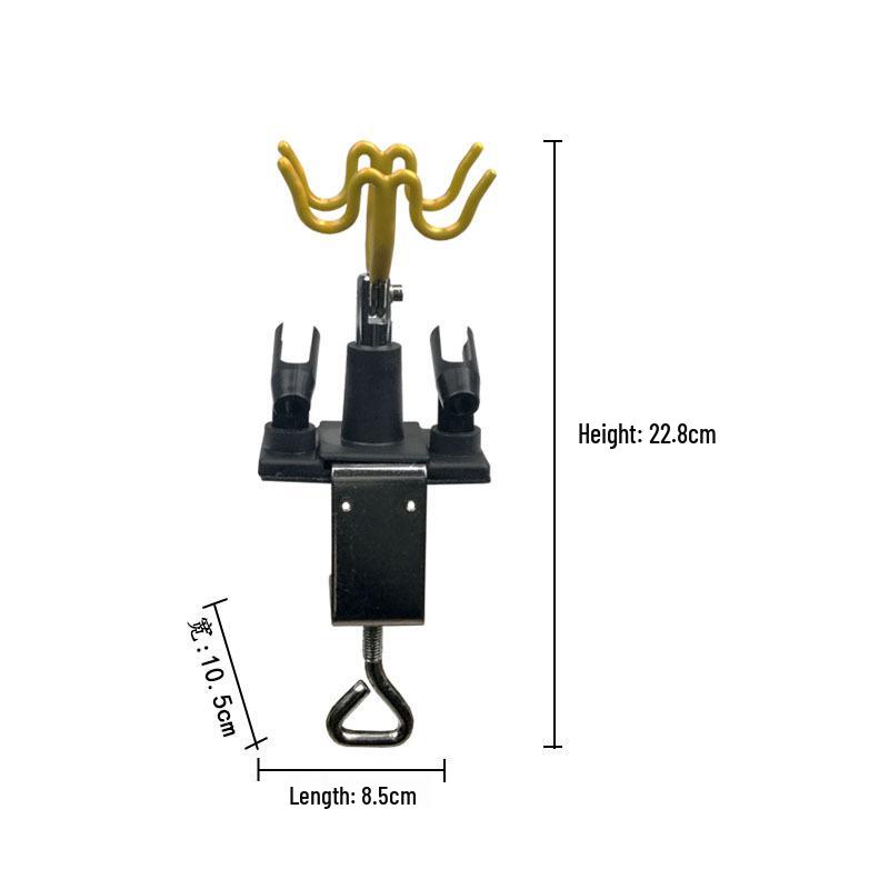 Rotating Airbrush Paint Holder with 4 Pen Clips and Angle Adjustment