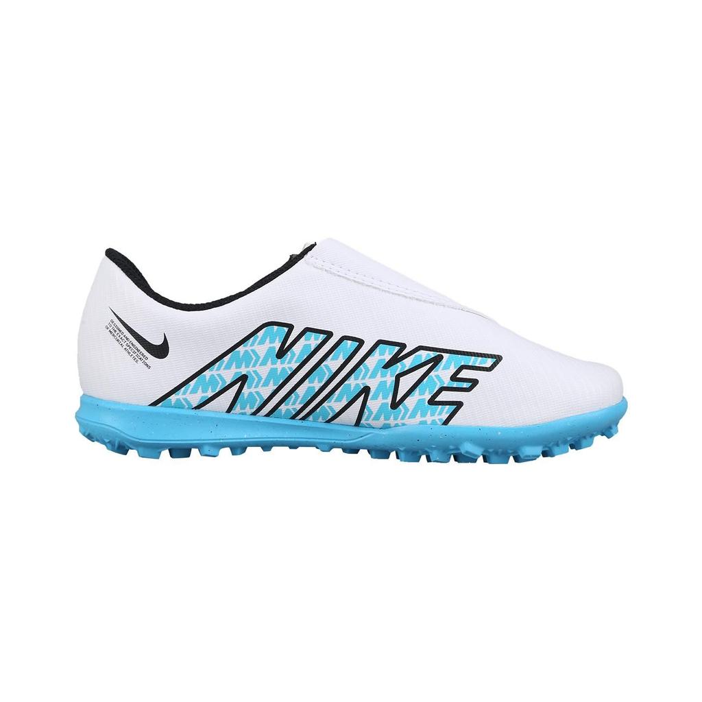 Nike Mercurial Vapor 15 Jr. Club TF Kids Soccer Shoes with Round Toe and Velcro Closure Kids Sneaker Blue White DJ5966-146