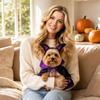 Pet Halloween Costume Cape for Small To Medium Dogs and Cats, Reversible Black and Red with Purple Option