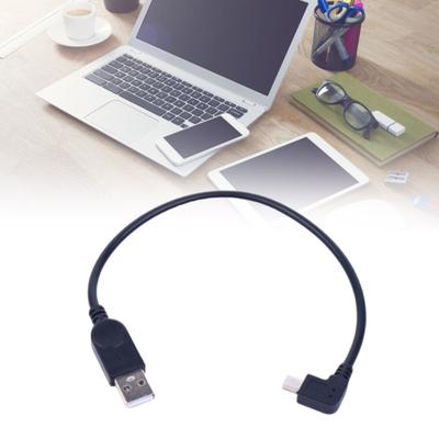 USB 2.0 A-Stecker auf 90 Grad rechtwinkliges Mini-USB-Daten- und Ladekabel, Länge 30 cm, für Kamera-Camcorder