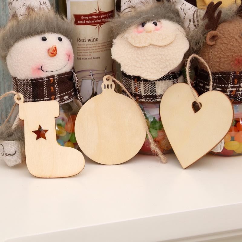 Christmas Decorations Wooden Christmas Tree Decorations Hanging Home Hanging Items Pack of 10 Pieces