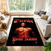 2pac Personalized Text Floor Rug Office Rug Perfect for Study Room Hallway Living Rooms Balcony Anti-slip Rug Decorate Offices