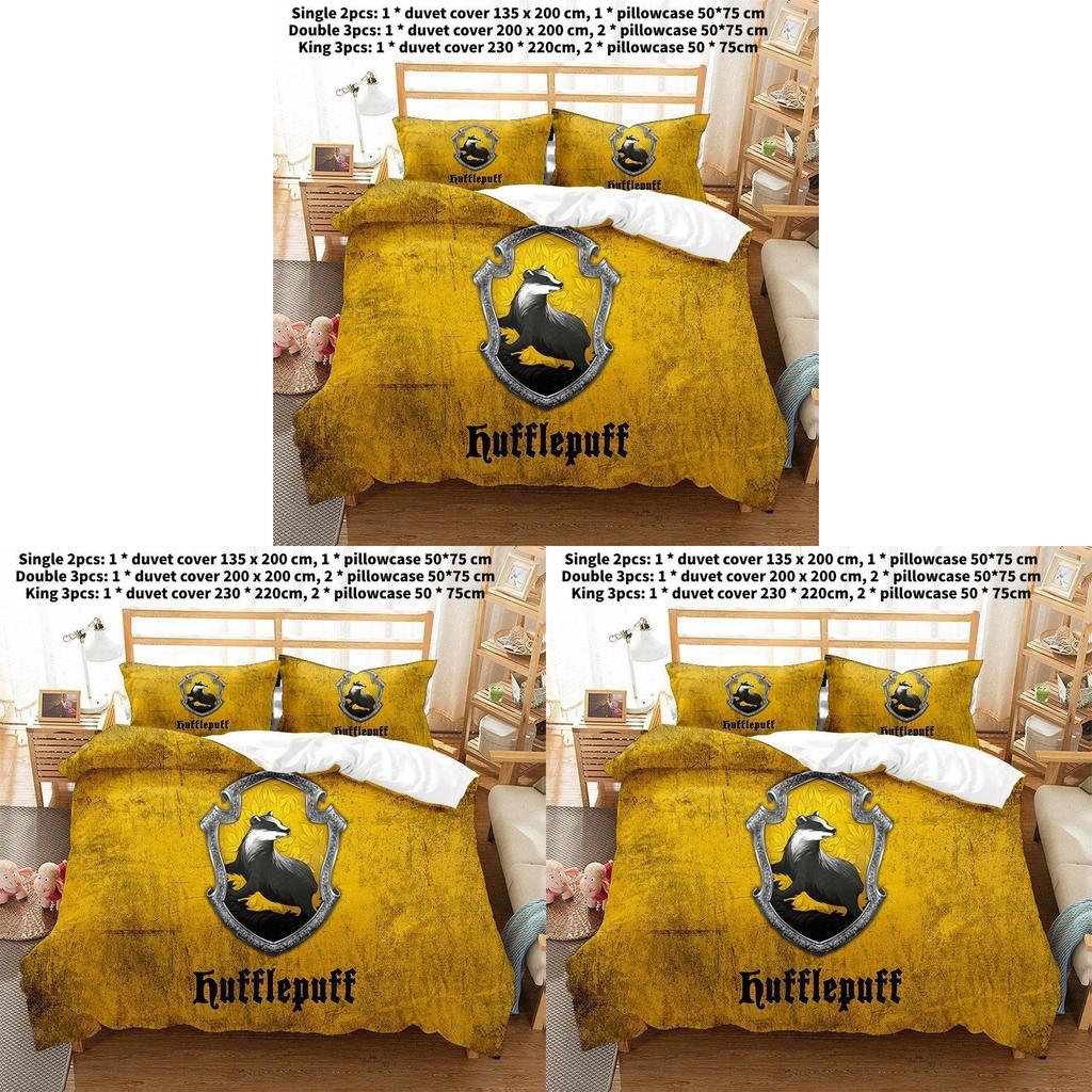 High Definition Digital Printed 3-piece Bed Sheet Set For Us Size Beds Modern Minimalist Style Bedding