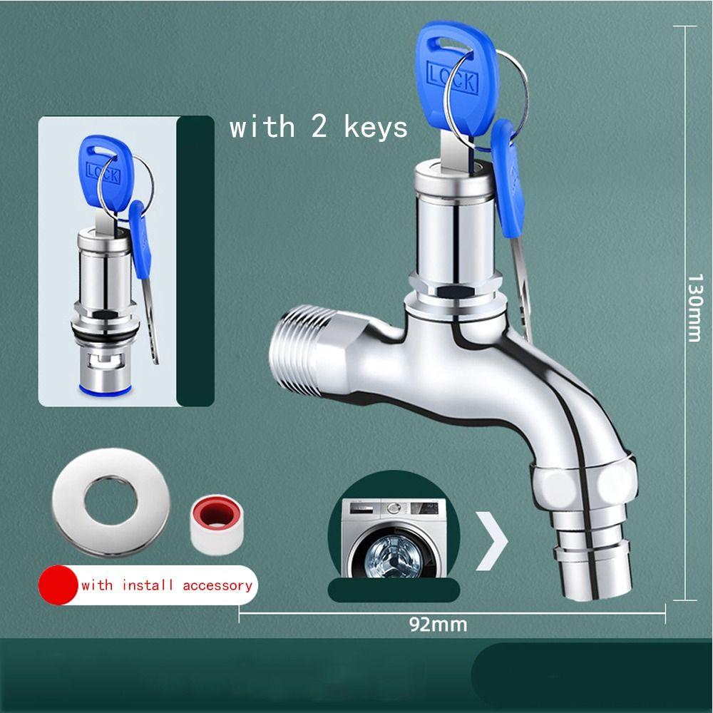 20mm Lockable Faucet Alloy Sink Tap High Quality Anti-theft Faucet Outdoor