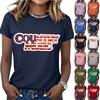Women's Fashionable Casual Music Festival Print Round-Neck Short-Sleeve T-Shirt