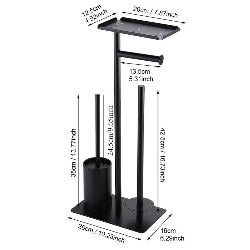 Floor Storage Rack Stainless Steel Toilet Paper Holder Bathroom Organizer Shelf Multifunctional Shelves Bathrooms Accessories