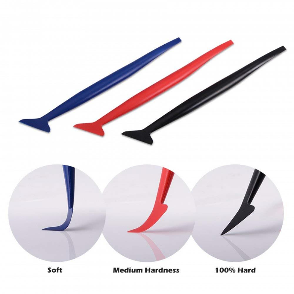 3Pcs Universal Auto Car Vinyl Wrap Tuck Tools Gasket Micro Squeegee Window Tint