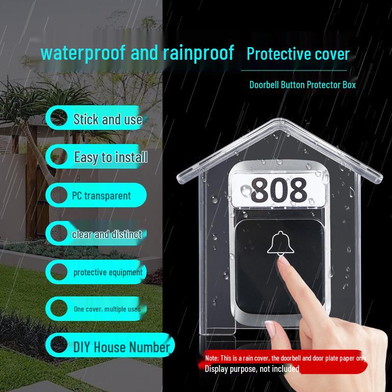 Waterproof Wireless Doorbell Rain Cover and Protective Box