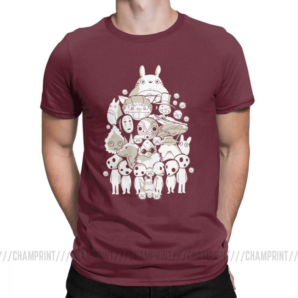 My Neighbor Totoro Men S T Shirt Novelty Tee Shirt Short Sleeve Round Neck T Shirts