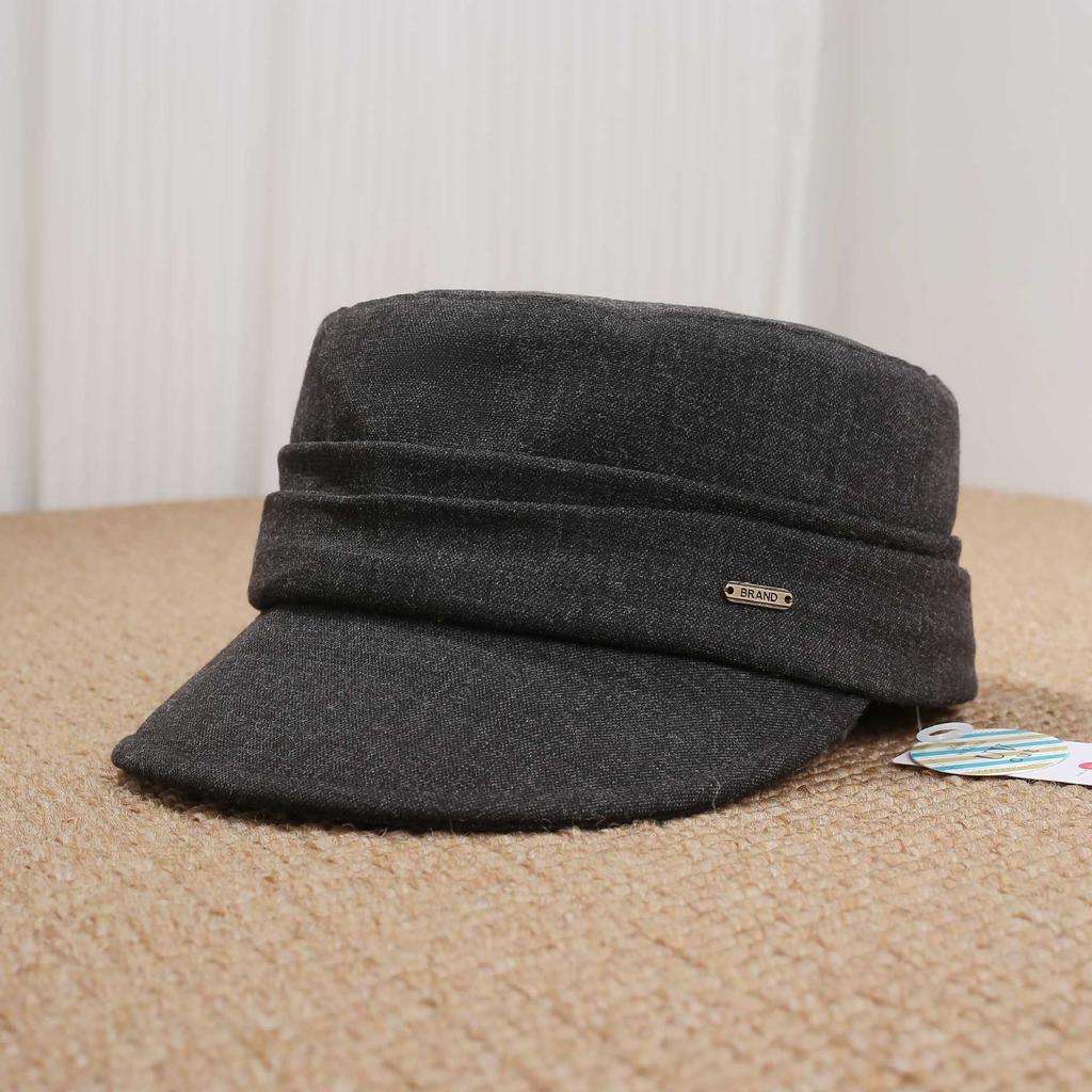 Pile hat children autumn and winter plain face small bag hat Internet celebrity black fashion versatile cold hat confinement hat