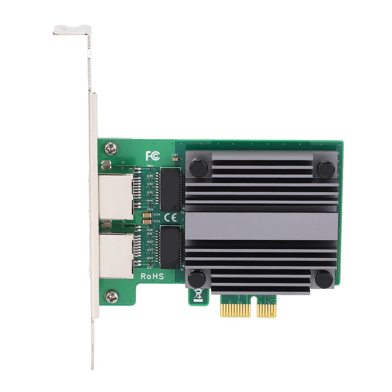

Мережева карта PCIe 2.5 Гб Двопортова для чіпа I225‑V PCIex1 RJ45 2500 Мбіт/с Мережева карта Ethernet для