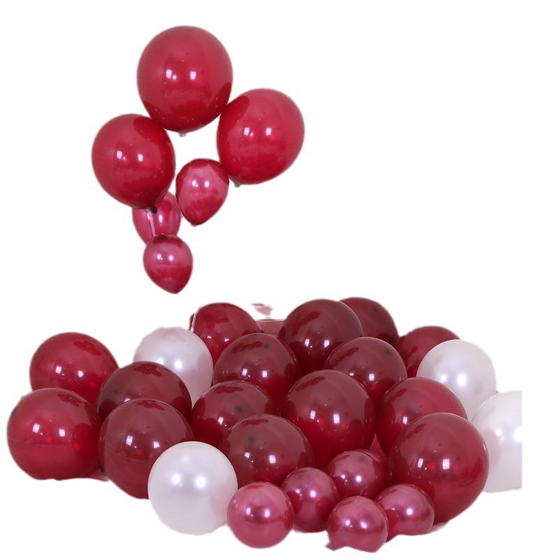 Wine Red Latex Balloons, 12-Inch, 3.2g, for Weddings & Birthdays