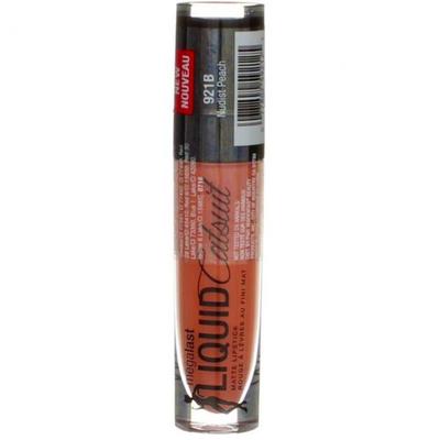Wet & Wild Pracownik Biurowy Kosmetyki Uroda Szminka Wnw Megalst Lq Lip 921b Rozmiar .21O Wet N Wild Megalast Liquid Catsuit Nudist Peach 0.21oz, 1 sztuka